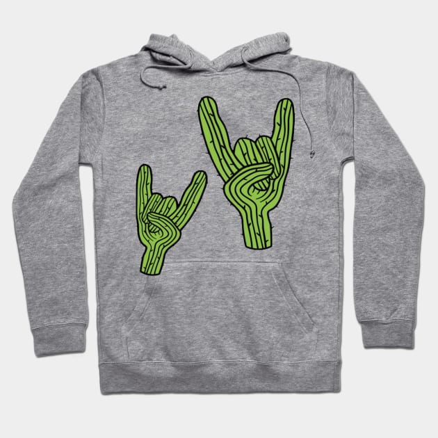 Cactus Rock Hands Hoodie by Barmelo Xansinme